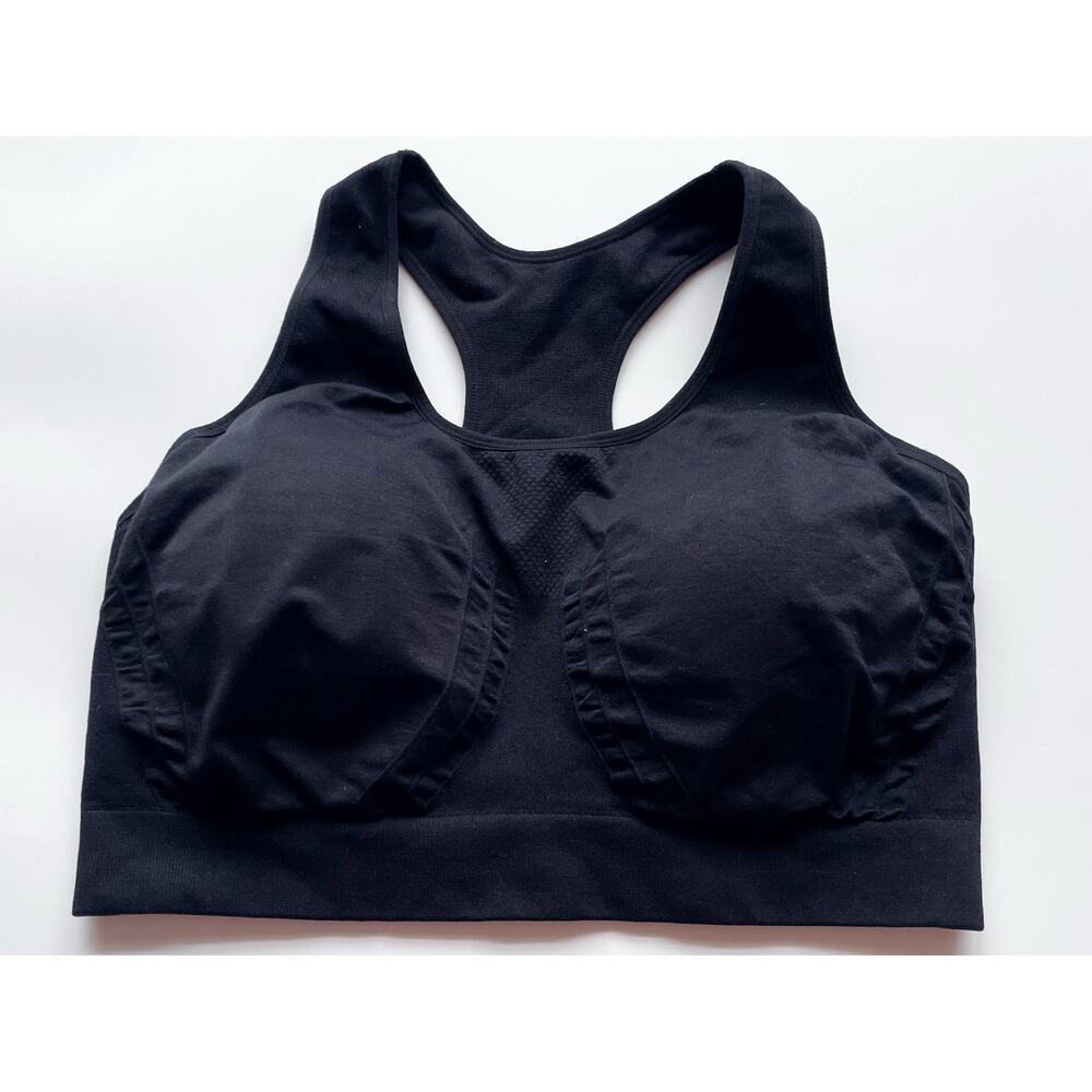 TrueKind Padded Black Sports Bra Size 2XL